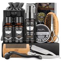 [Father‘s Day Gift]Beard Kit for Men,Beard Growth Kit, Beard Care Kit, Isner Mile Beard Grooming Kit, 9 in 1 Set with Shamp...