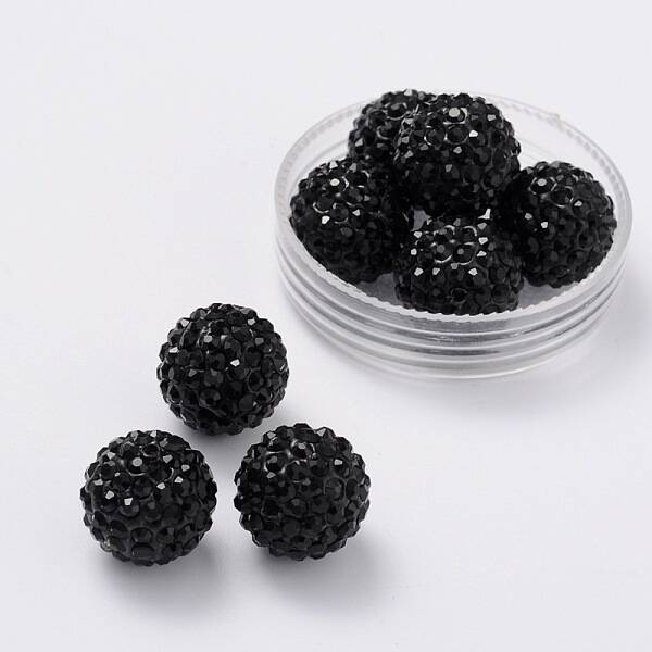 Grade A Rhinestone Pave Disco Ball Beads