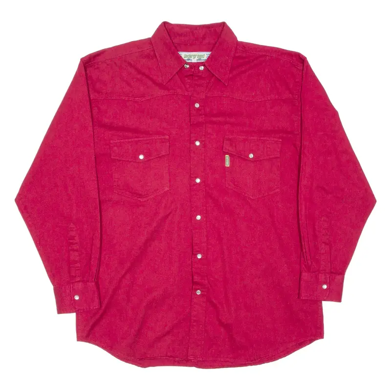 UNDERGROUND Mens Heavy Shirt Red Long Sleeve M