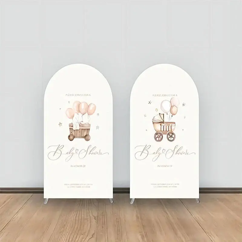Aperturee Balloon Stroller Baby Shower Arch Backdrop For Kids | Circle Arch Backdrop Diy | Diy Round Arch Backdrop | Chiara W...