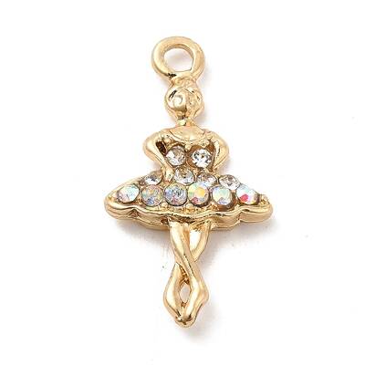 Rack Plating Alloy Rhinestone Pendants