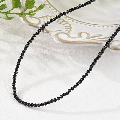 Natural Black Spinel Beaded Necklaces