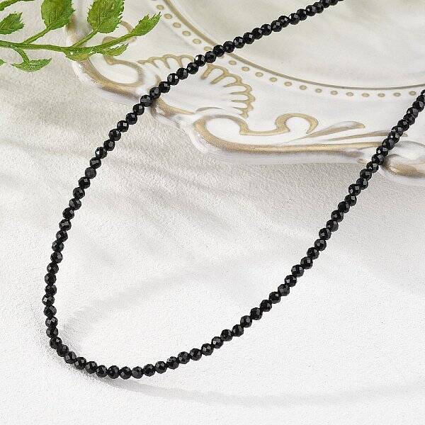 Natural Black Spinel Beaded Necklaces