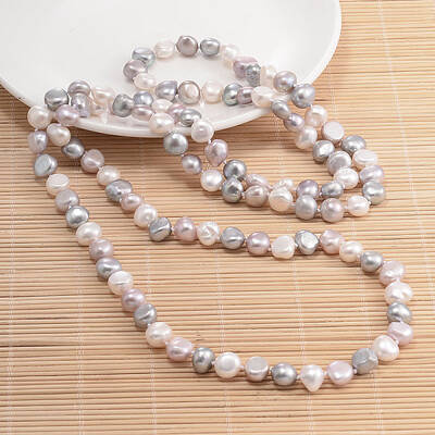 Natural Pearl Nuggets Beaded Necklace