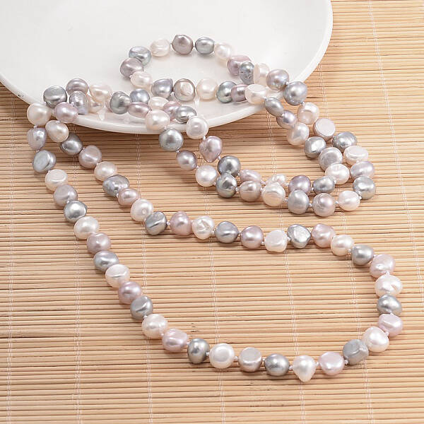 Natural Pearl Nuggets Beaded Necklace