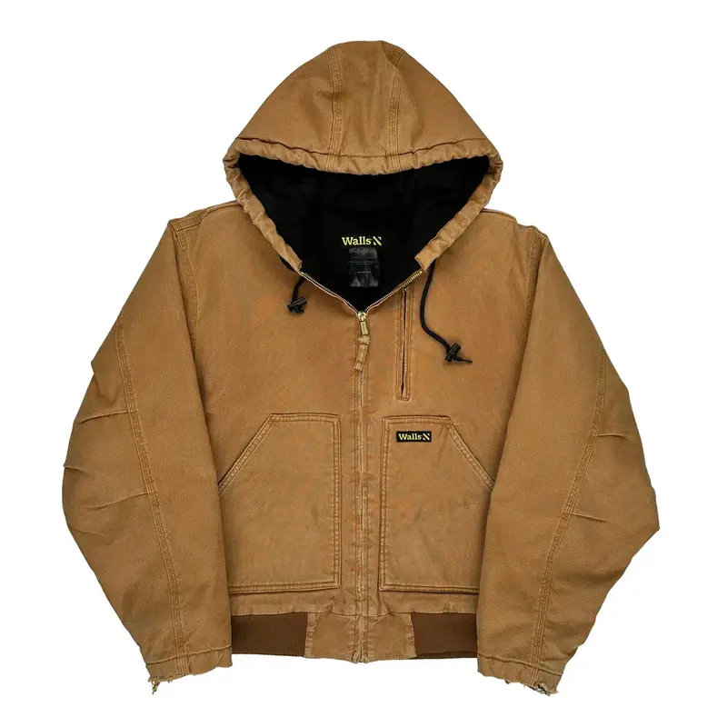 Workwear Walls Oversized Jacket - Medium Brown Cotton | Size: medium