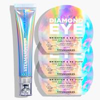 Vitamasques Diamond Eye Serum & Eye Pads Pack Set Lightweight Cream | Daily Hyaluronic Skincare for Hydrating, Reducing Dark ...
