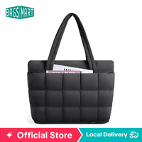 BAGSMART Bubble 22L-28L Expandable Puffer Travel Tote Bag Tote Bag, Puffer Small tote bag with Zipper, Travel Tote Bags Casua...