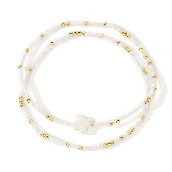 2Pcs Bohemian Glass Seed Beaded Stretch Bracelet Sets