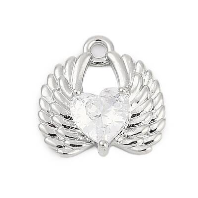 Brass Micro Pave Cubic Zirconia Charms