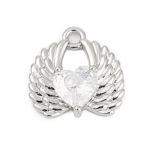 Brass Micro Pave Cubic Zirconia Charms