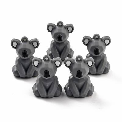 PVC Faceted Cartoon Koala Pendants