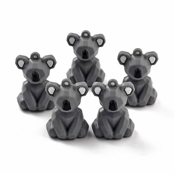 PVC Faceted Cartoon Koala Pendants