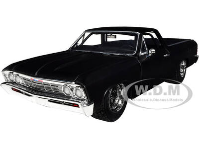 1967 Chevrolet El Camino Matt Black Fast & Furious Series 1/24 Diecast Model Car by Jada