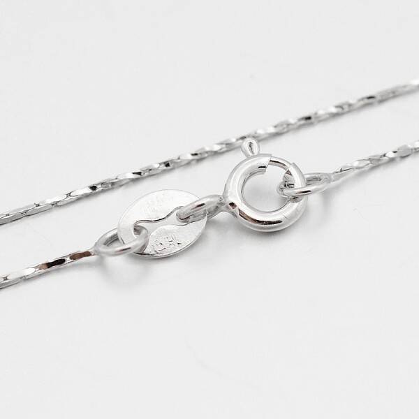 Anti-Tarnish Rhodium Plated 925 Sterling Silver Boston Link Chain Necklaces