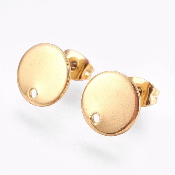 Ion Plating(IP) 304 Stainless Steel Stud Earring Findings