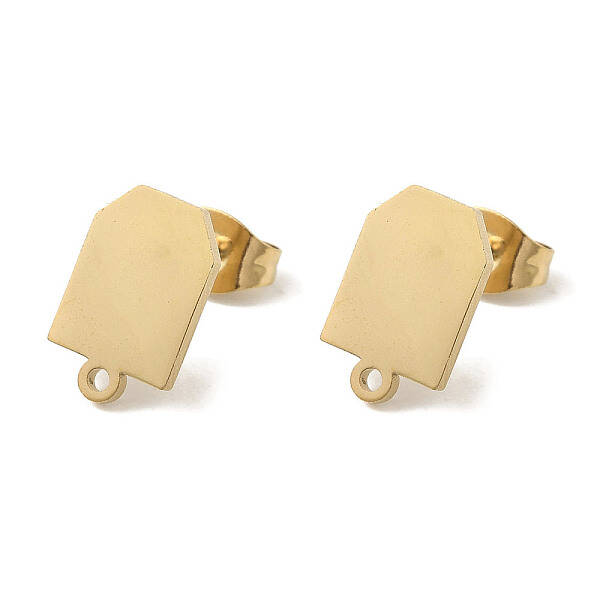 Ion Plating(IP) 304 Stainless Steel Stud Earring Findings