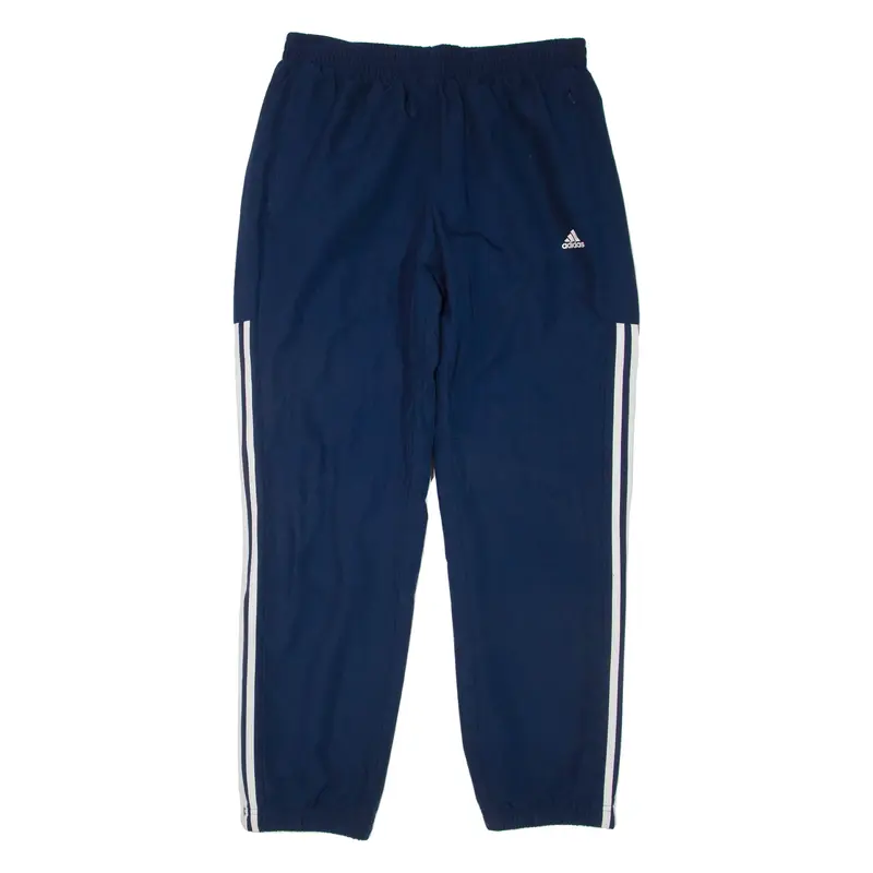ADIDAS Mens Track Pants Blue Tapered L W30 L30