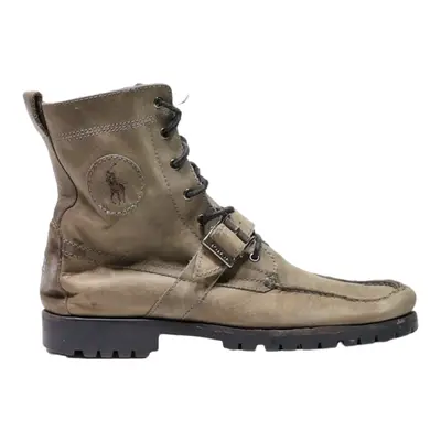 POLO RALPH LAUREN Lace-Up Boots Green Suede Mens UK 9.5