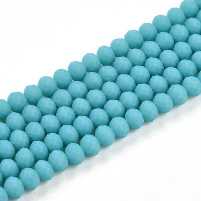Frosted Oapque Glass Beads Strands