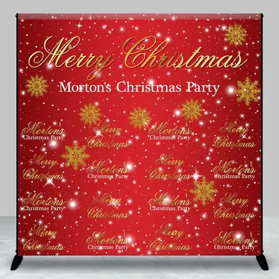 Aperturee Red Snowy Festive Custom Christmas Party Backdrop | Christmas Photo Booth Backdrop | Xmas Backdrop | Christmas Phot...
