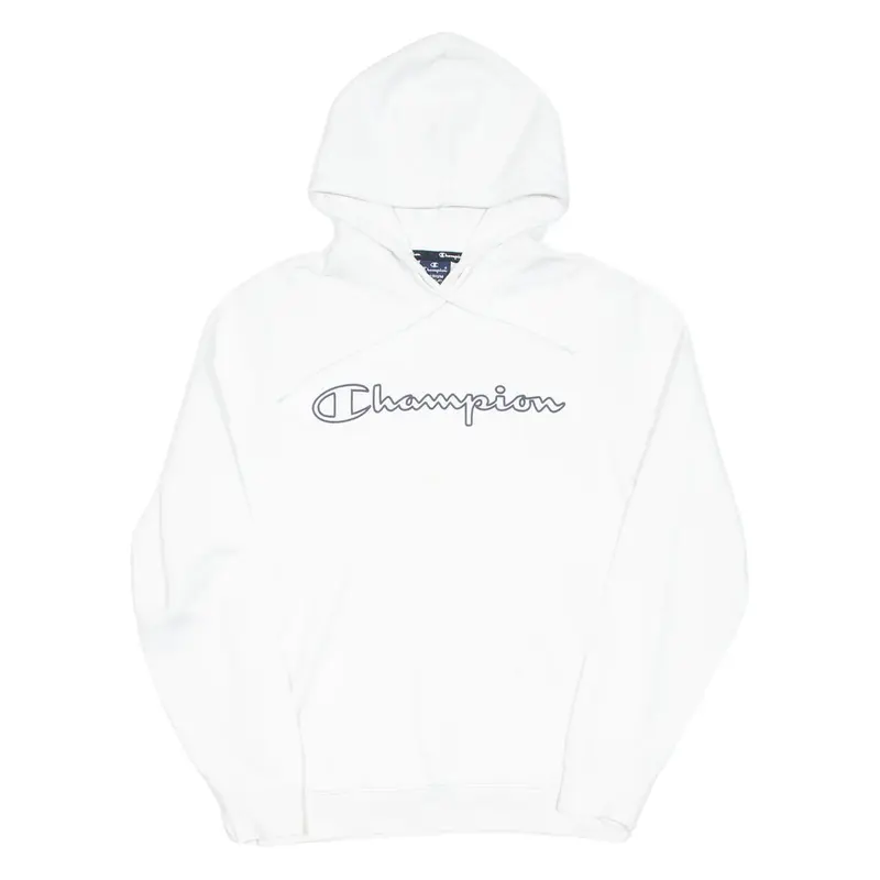 CHAMPION Mens White Hoodie M