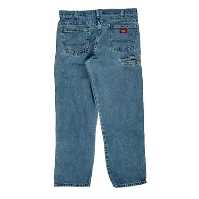 Dickies Double Knee Jeans - 34W 30L Blue Cotton