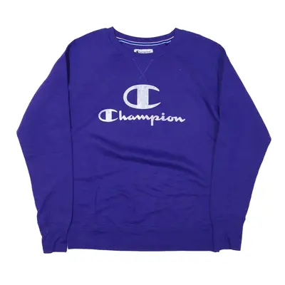CHAMPION Iridescent Sweatshirt Purple Womens L