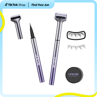【NewGen】Unicos Lower Eyelash Stamp 2-in-1 Eye Makeup Tool with Waterproof Ink, Compact Design, Easy Application for Natur...