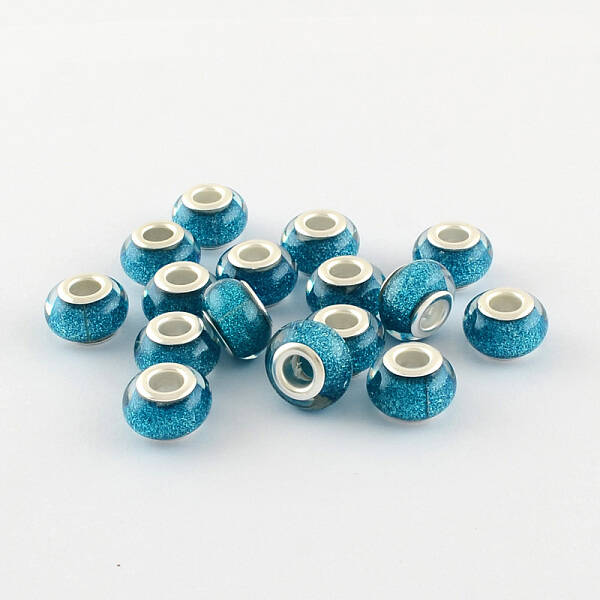 Large Hole Resin European Beads