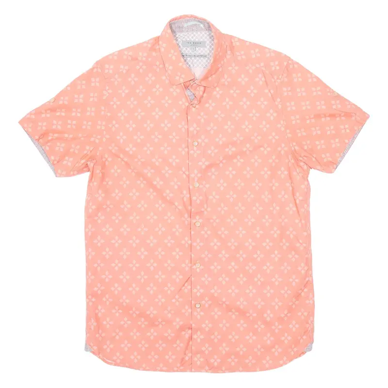 TED BAKER Mens Shirt Red Geometric S