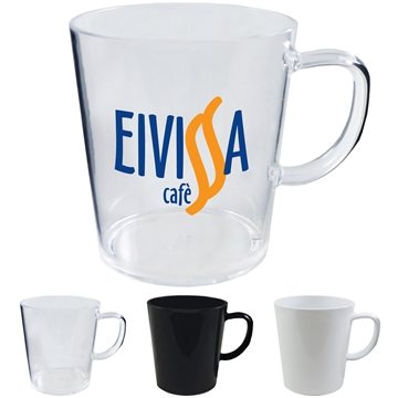 50 Custom 12 oz Latte Mug - Plastic - BPA Free & Dishwasher Safe