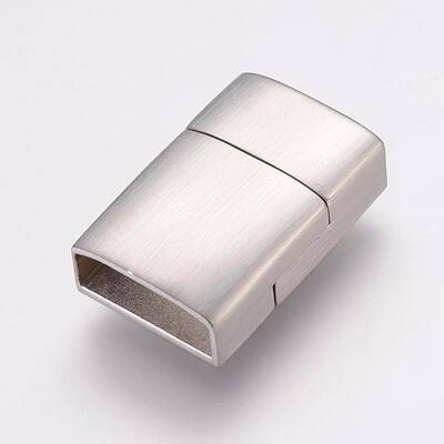 Tarnish Resistant 304 Stainless Steel Magnetic Clasps with Glue-in Ends