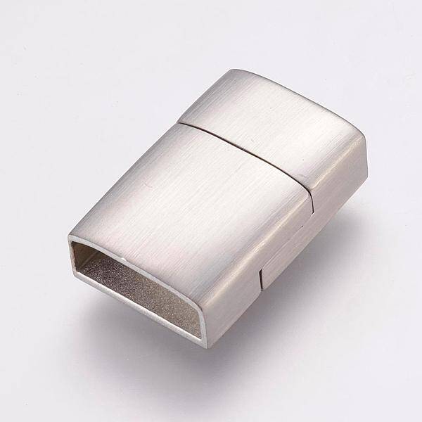 Tarnish Resistant 304 Stainless Steel Magnetic Clasps with Glue-in Ends