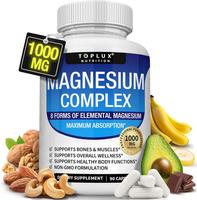 Magnesium Complex Supplement 8 Elemental Magnesium 1000mg - Magnesium Glycinate, Citrate, Malate, Taurate, Chelated for Easy ...