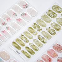 Spring and Summer Semi-Cured Gel Nail Stickers Semi-Baked UV Nail Stickers Patch Baking Lamp Hardening Nail Art Stickers