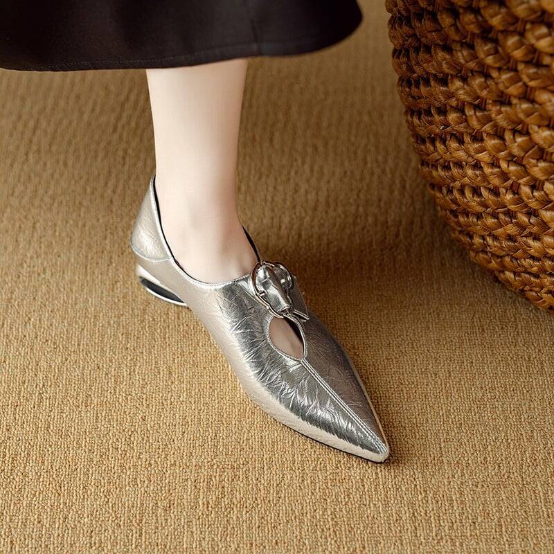 CHIKO Annisha Pointy Toe Block Heels Pumps Shoes