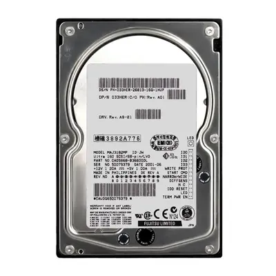 033HER Dell 18.2GB Ultra-160 SCSI 10000 3.5-inch 4MB Hard Drive