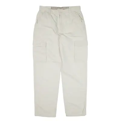 ANGELO LITRICO Cargo Trousers Beige Regular Tapered Womens W32 L32