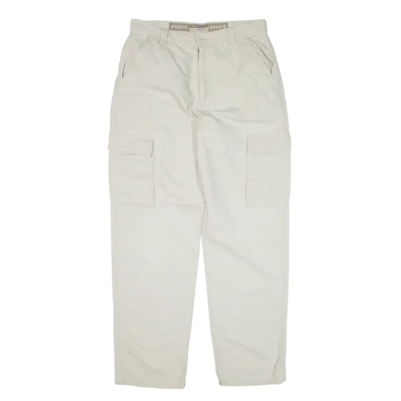 ANGELO LITRICO Cargo Trousers Beige Regular Tapered Womens W32 L32
