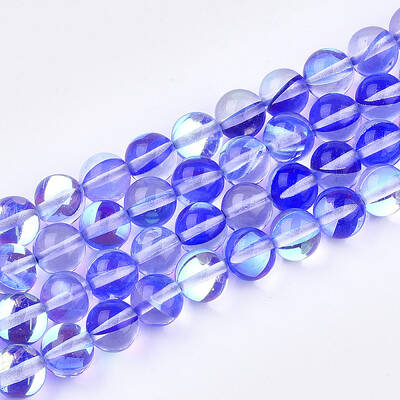 Synthetic Moonstone Beads Strands