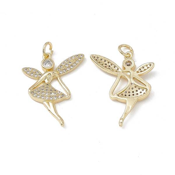 Brass Micro Pave Cubic Zirconia Pendants