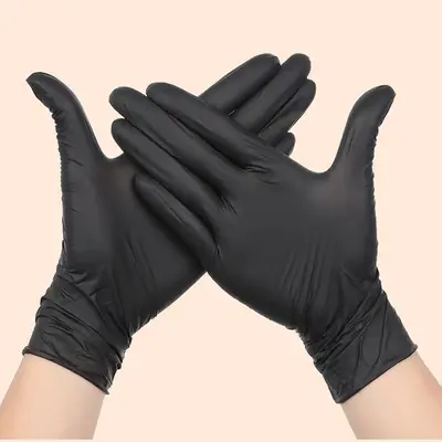 100pcs/box Disposable Thickened & Durable Nitrile Gloves, Multipurpose Oil-proof Work Gloves, Suitable for Mechanical Manufac...