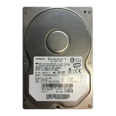 0X0770 Dell 60GB 7200RPM IDE/ATA 2MB Cache 3.5-Inch Hard Drive