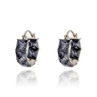A&M 14K Gold Plated Elegant Rhinestone Decorated Hoop Earrings for women, Exquisite Trendy Hoop Earrings, Jewelry