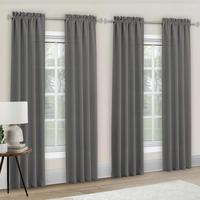Jacquard Double-Layer Room Curtain - Modern Simple Design for Bedrooms & Living Rooms - 2 Counts of 4 Curtains for Home Decor...