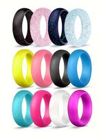 Silicone Ring, Fashionable Colorful Ring for Women & Girls, Casual Jewelry for Party, Daily Clothing Decor, Trendy All-match ...