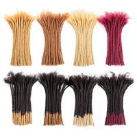 10 Strands Dreadlock Extensions Human Hair, Pre Bleached & Dyed Handmade Crochet Dreads for Women and Men, Locs Extensions fo...