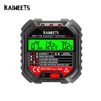 KAIWEETS Outlet Tester Electrical GFCI Receptacle Detector with LCD Display, 3 Prong 120V AC Voltage Socket Checker, 6 Visual...