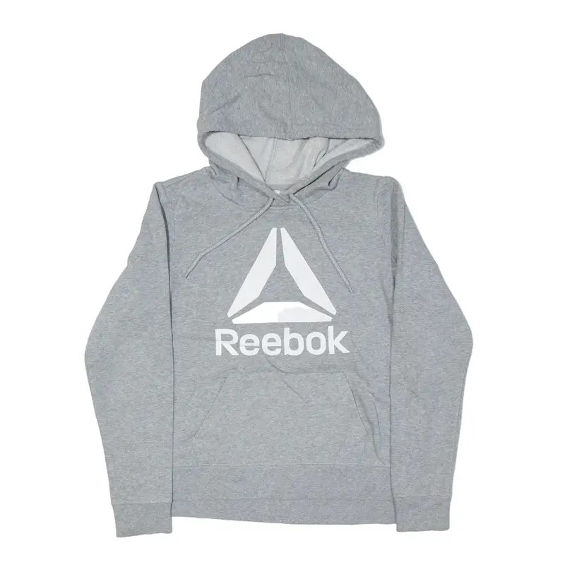 REEBOK Hoodie Grey Pullover Mens S
